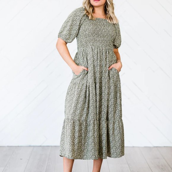 Polagram Green Floral Maxi Dress - Picture 4 of 6